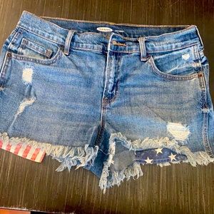 Old navy boyfriend shorts American flag